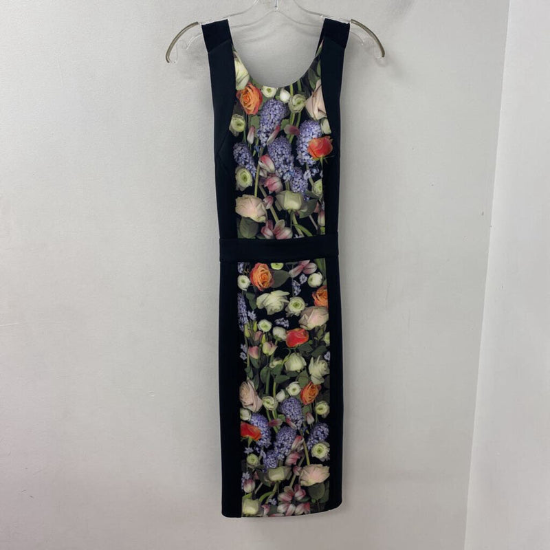 TED BAKER WOMEN'S DRESS black multi 8/3