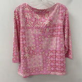 J MCLAUGHLIN WOMEN'S TOP pink white XL