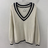 ABERCROMBIE & FITCH WOMEN'S SWEATER white blue L