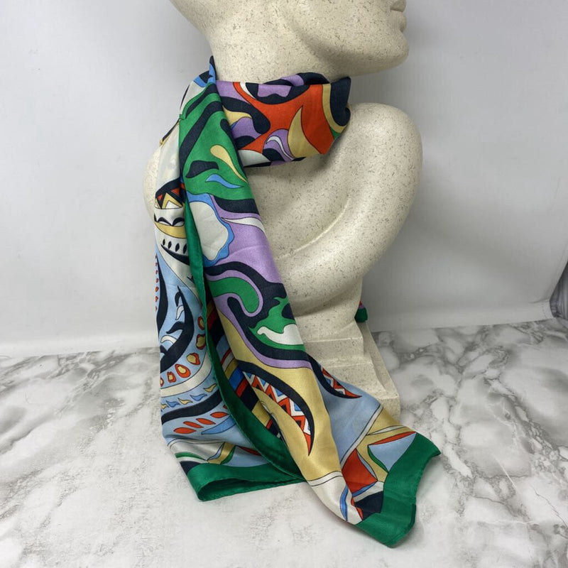 MELANIE LYNE WOMEN'S SCARF/SHAWL yellow green multi