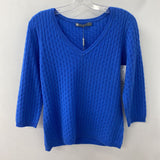 in CASHMERE WOMEN'S SWEATER blue L