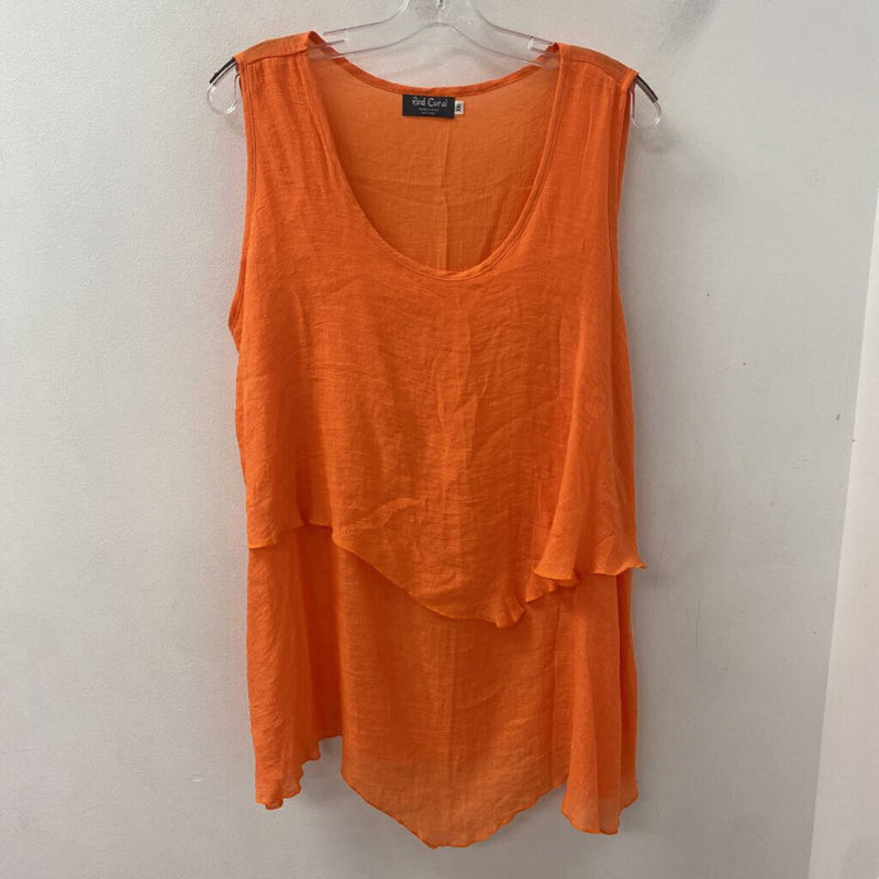 RED CORAL WOMEN'S PLUS TOP orange XXL