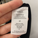 VINCE WOMEN'S DRESS black off-white 10