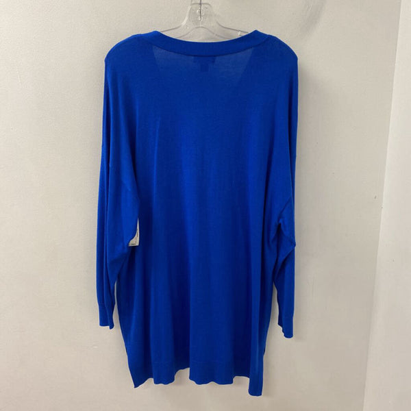 Lord & Taylor WOMEN'S PLUS TOP blue 2X