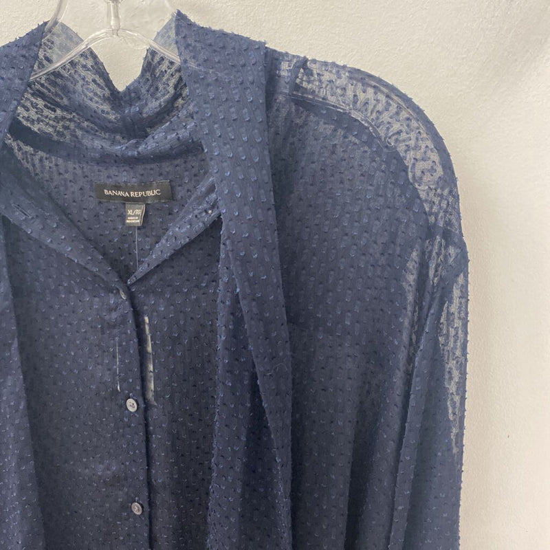 Banana Republic WOMEN'S BLOUSE/SHIRT navy XL