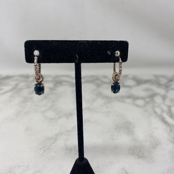 925 WOMEN'S EARRINGS silver blue