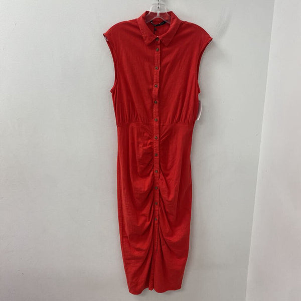 ZARA WOMEN'S DRESS red M