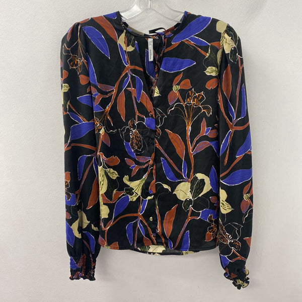 MANGO/MNG WOMEN'S BLOUSE/SHIRT black brown blue S