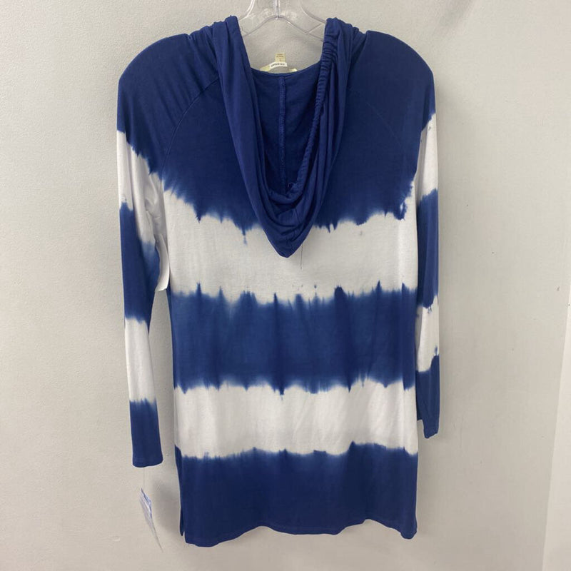 WOMEN'S TOP blue white S