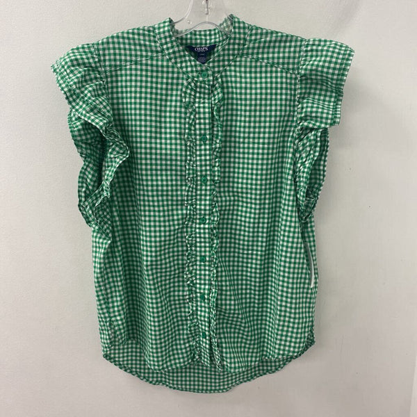 CHAPS WOMEN'S BLOUSE/SHIRT green white L