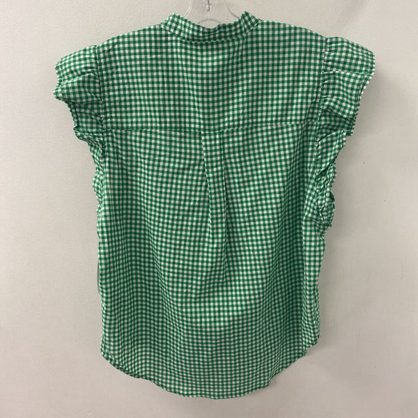 CHAPS WOMEN'S BLOUSE/SHIRT green white L