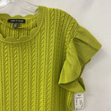 CABLE & GAUGE WOMEN'S SWEATER lime XL