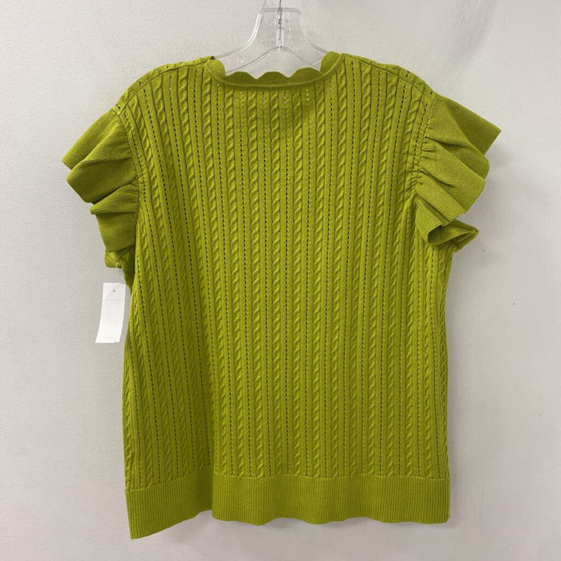 CABLE & GAUGE WOMEN'S SWEATER lime XL