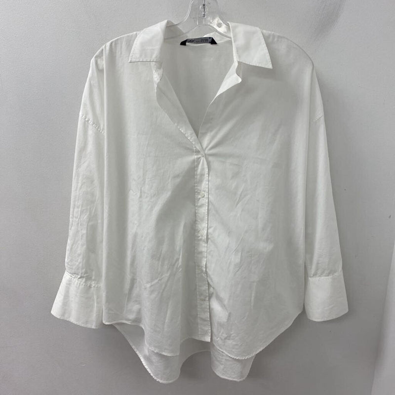 ZARA WOMEN'S BLOUSE/SHIRT white M