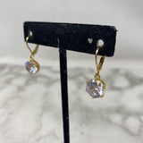 JOAN RIVERS WOMEN'S EARRINGS gold clear