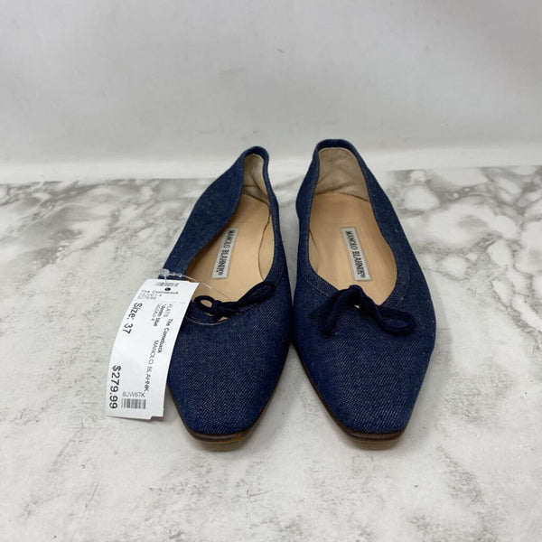 MANOLO BLAHNIK WOMEN'S FLATS blue 37