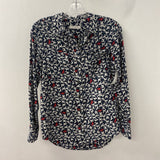 EQUIPMENT WOMEN'S BLOUSE/SHIRT navy cream red mix XS