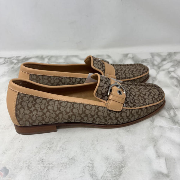 COACH WOMEN'S FLATS beige brown 9.5