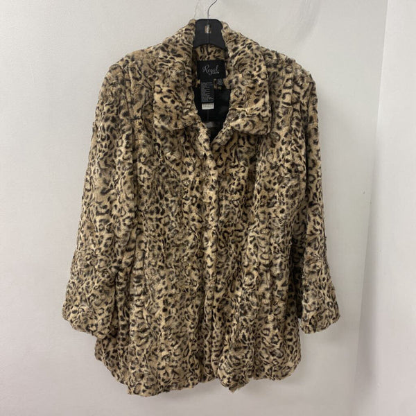 REGAL WOMEN'S PLUS OUTERWEAR leopard print 3X