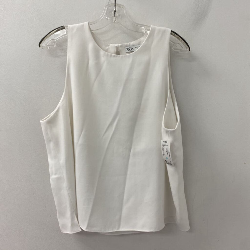 ZARA WOMEN'S PLUS TOP white XXL