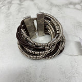 UNO DE 50 WOMEN'S BRACELET brown silver