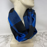 CASHMINK WOMEN'S SCARF/SHAWL blue black