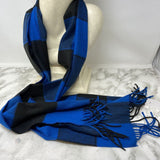 CASHMINK WOMEN'S SCARF/SHAWL blue black