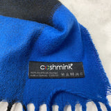 CASHMINK WOMEN'S SCARF/SHAWL blue black