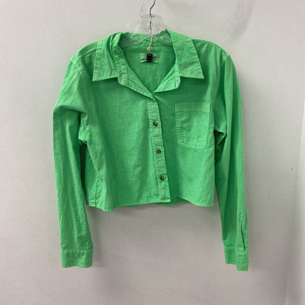 UNIVERSAL THREAD (target) WOMEN'S BLOUSE/SHIRT neon green M