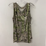 LAURA WOMEN'S PLUS TOP animal print 2X