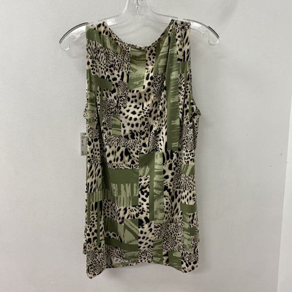 LAURA WOMEN'S PLUS TOP animal print 2X