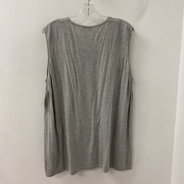 WOMEN'S PLUS TOP grey heather 2X