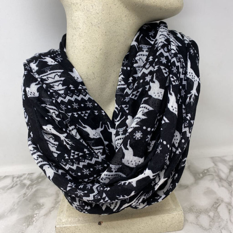 TALBOTS WOMEN'S SCARF/SHAWL black white