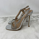 STEVE MADDEN WOMEN'S HEELS silver clear 6