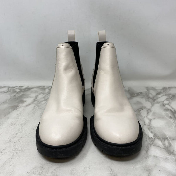 COACH WOMEN'S BOOTS ivory black 8