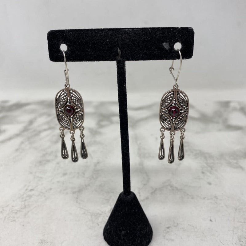 925 WOMEN'S EARRINGS silver red