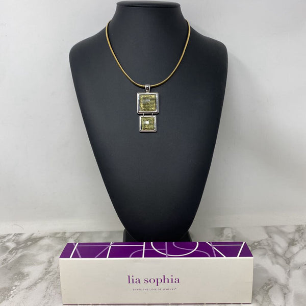 lia sophia WOMEN'S NECKLACE green silver gold