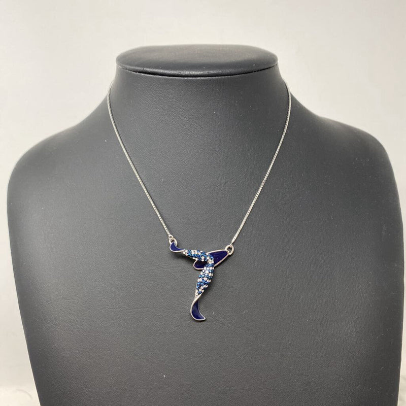 SWAROVSKI WOMEN'S NECKLACE navy silver