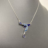 SWAROVSKI WOMEN'S NECKLACE navy silver