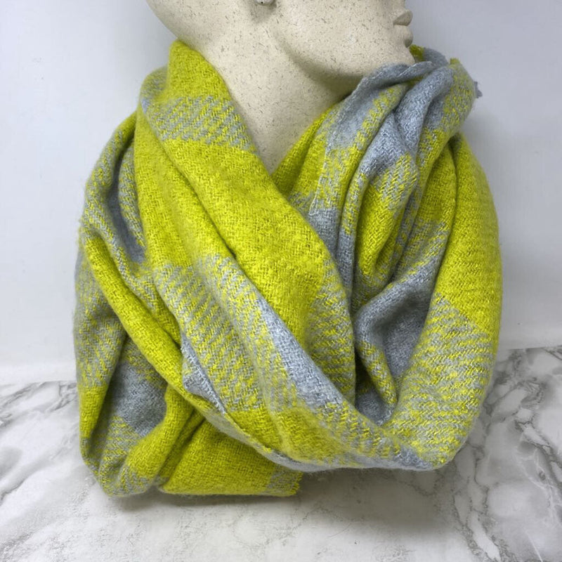 WOMEN'S SCARF/SHAWL yellow grey