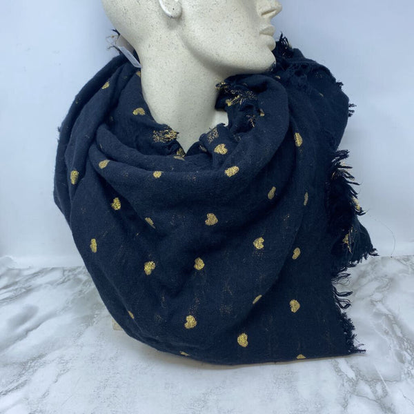 WOMEN'S SCARF/SHAWL black gold