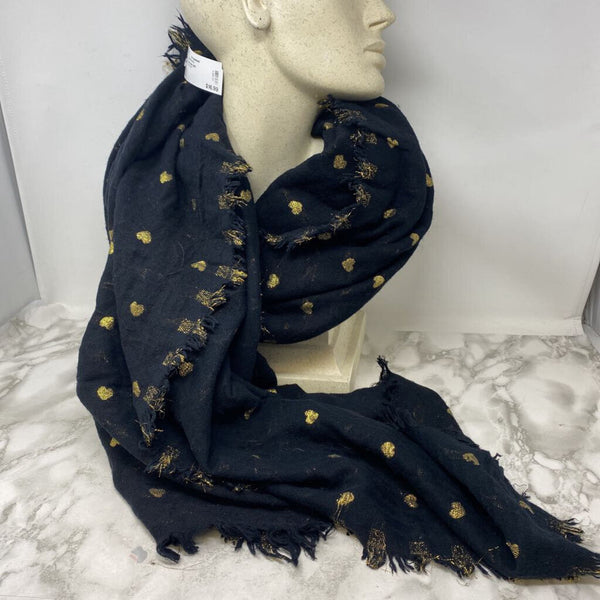 WOMEN'S SCARF/SHAWL black gold