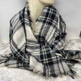 WOMEN'S SCARF/SHAWL black white