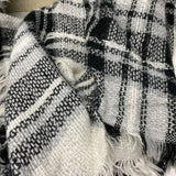 WOMEN'S SCARF/SHAWL black white