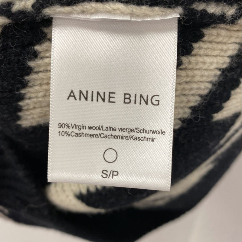 ANINE BING WOMEN'S SWEATER cream black mix L