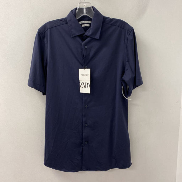 ZARA WOMEN'S BLOUSE/SHIRT navy S (men's)