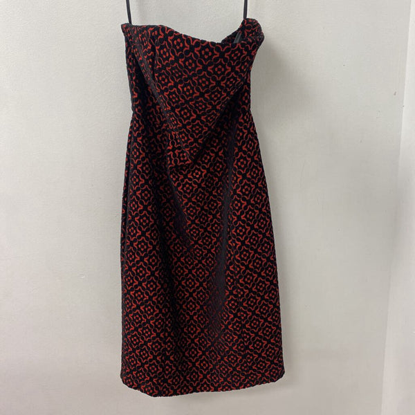 NEXT WOMEN'S DRESS black red 8/UK12