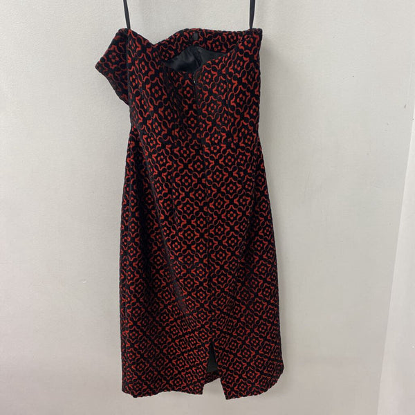 NEXT WOMEN'S DRESS black red 8/UK12