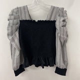 WOMEN'S BLOUSE/SHIRT black white S