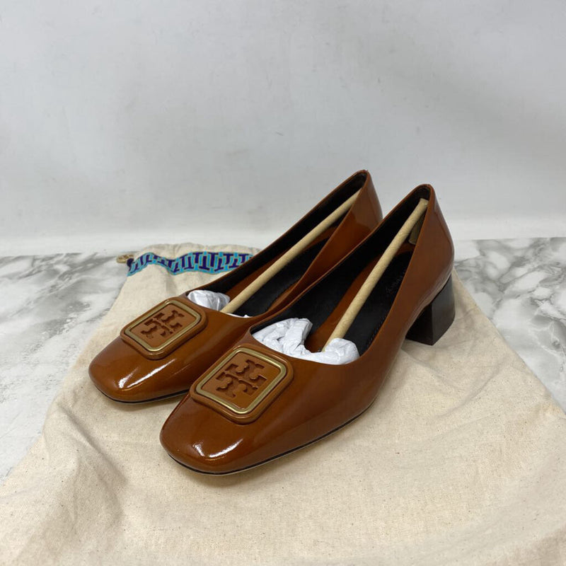 TORY BURCH WOMEN'S FLATS orange tan 8.5